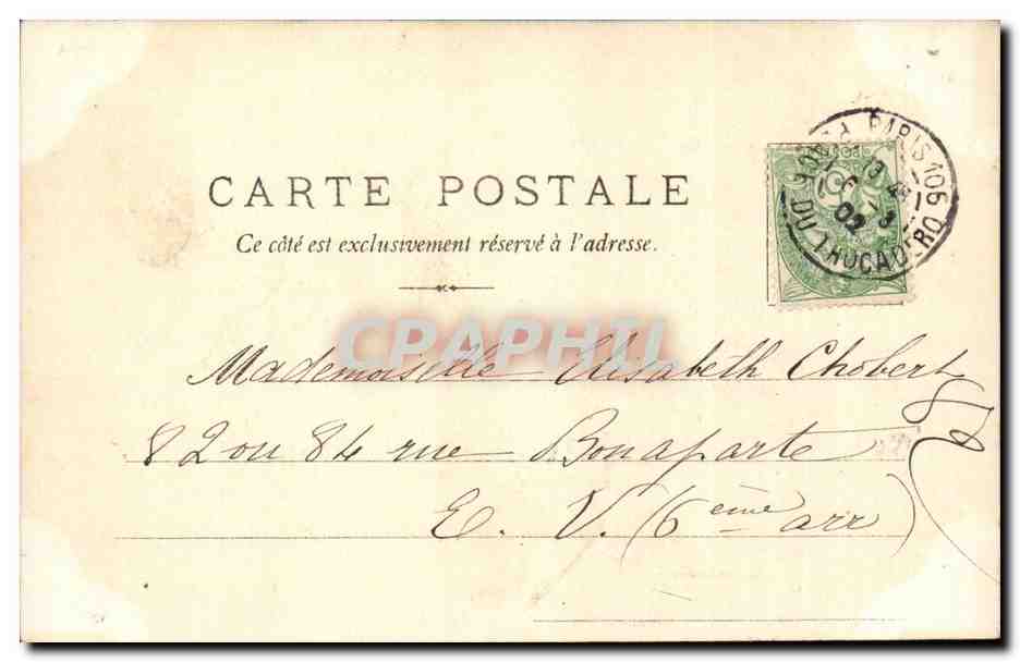Paris CPA Hotel de ville — Rückseite