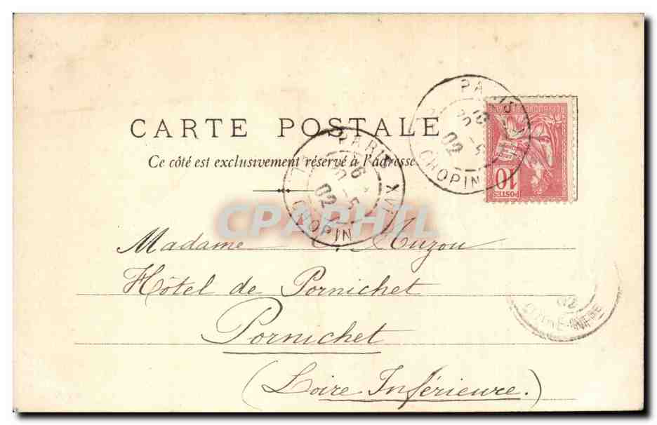 Paris CPA Grand palais Facade d'Antin — Rückseite
