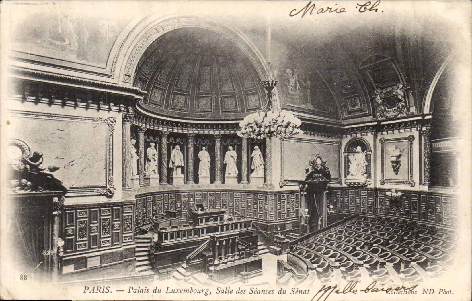Paris CPA Palais du Luxembourg Salle des seances du Senat