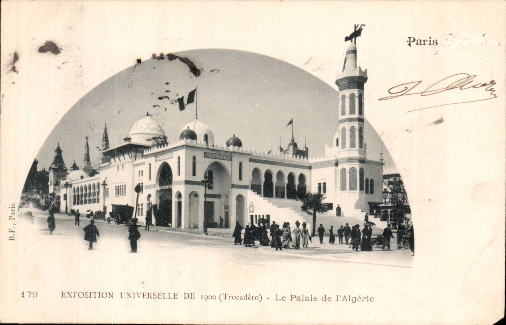 Paris CPA Exposition universelle de 1900 (Trocadero) Le palais de l'Algerie