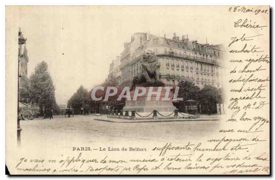 Paris CPA Lion de Blefort 