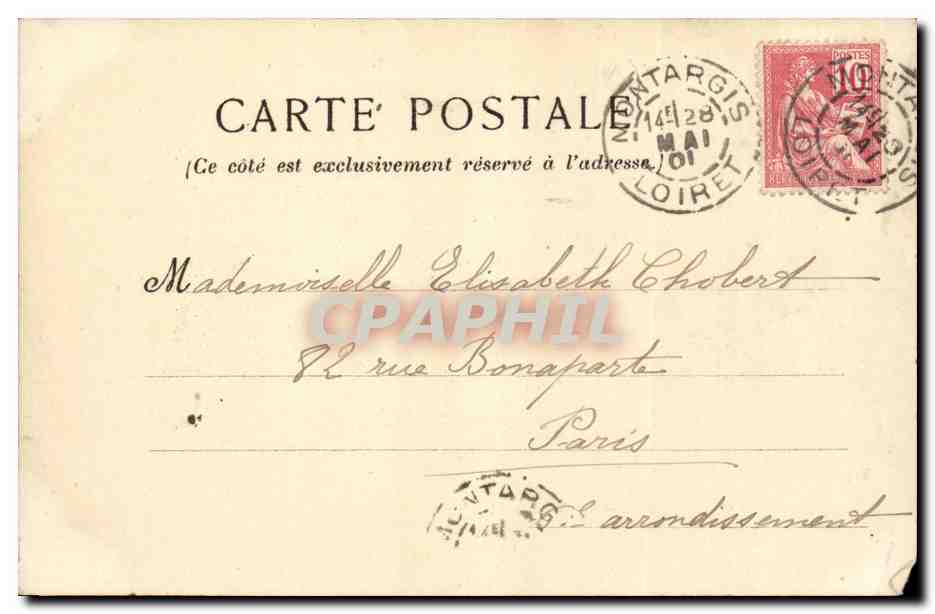 Paris CPA Lion de Blefort  — Rückseite