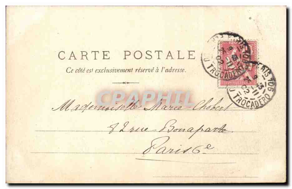 Paris CPA Le Pantheon — Rückseite