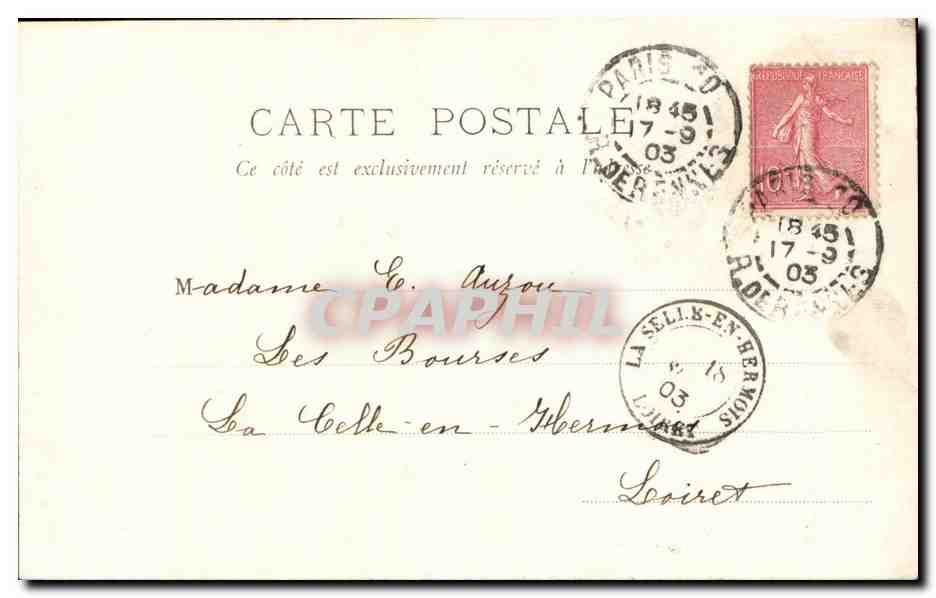 Paris CPA Eglise St Etienne du Mont La cahire — Verso
