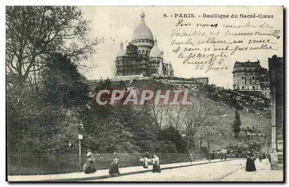 Paris CPA Basilique du SAcre Coeur (travaux PEu courant) Montmartre