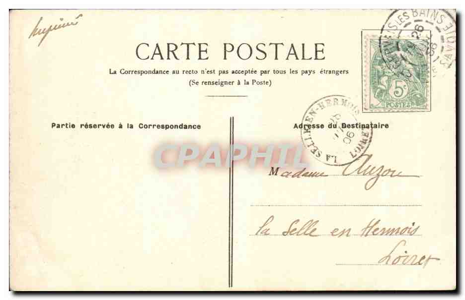 Paris CPA Rue Ferou seminaire de St Sulpice — Rückseite
