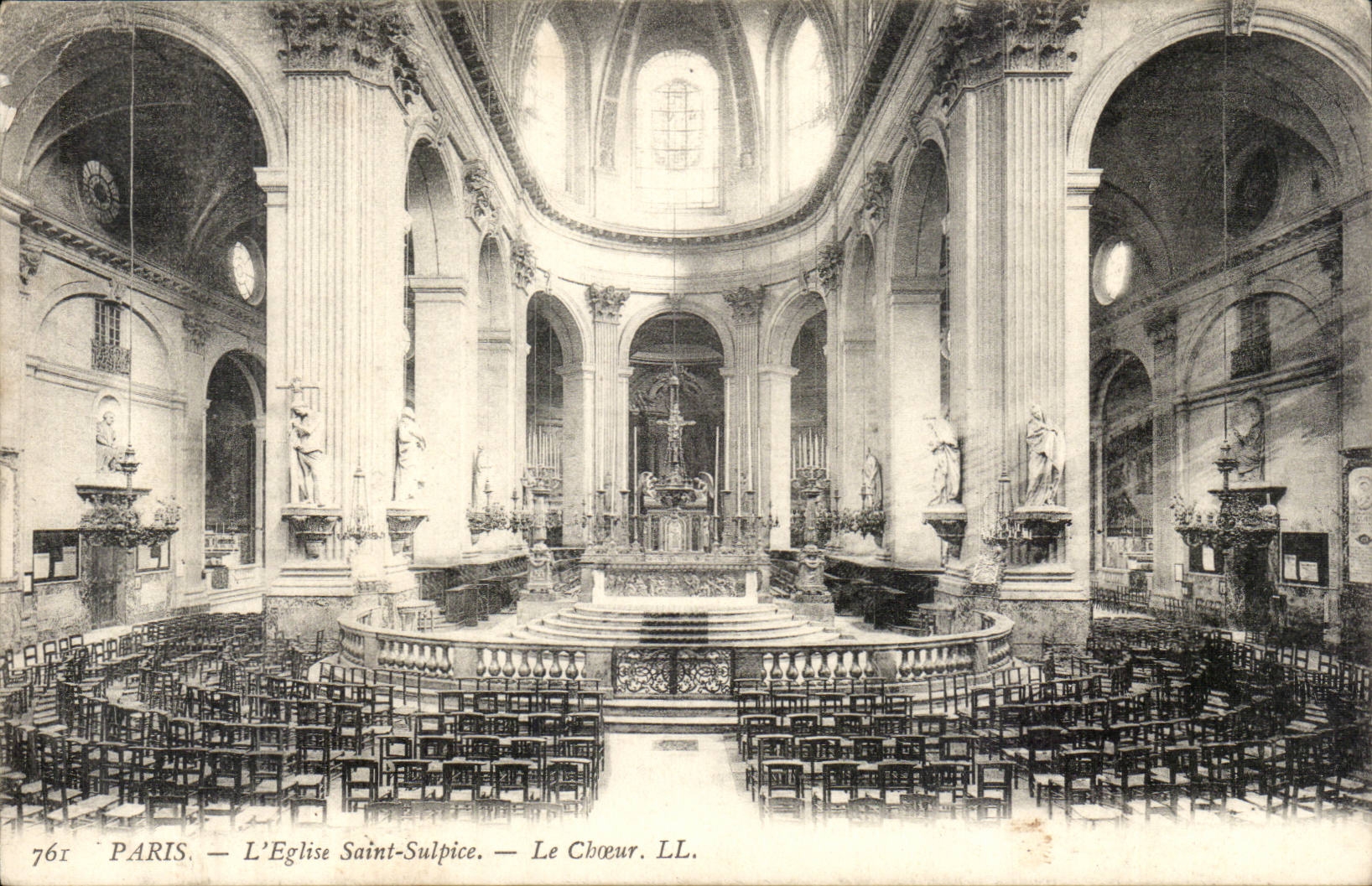 Paris CPA Eglise Saint Sulpice Le choeur