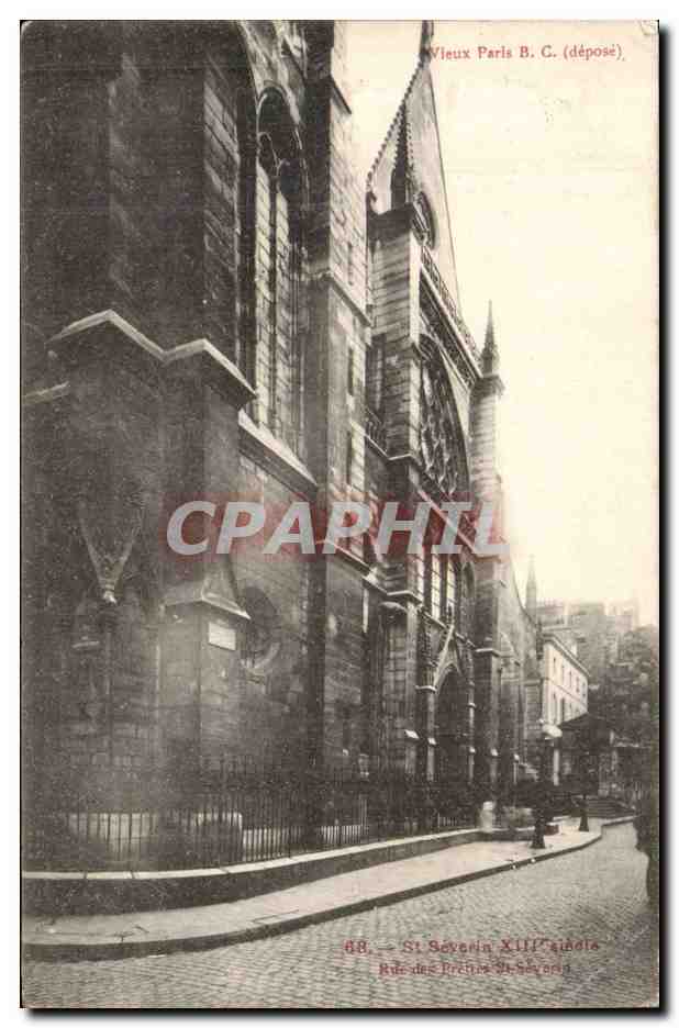 Paris CPA Eglise Saint SEverin Rue des pretres