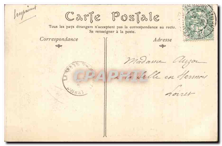 Paris CPA Portail de l'Eglise Notre Dame — Rückseite