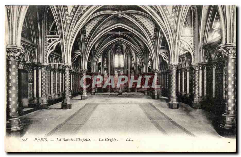 Paris CPA La Sainte Chapelle La crypte
