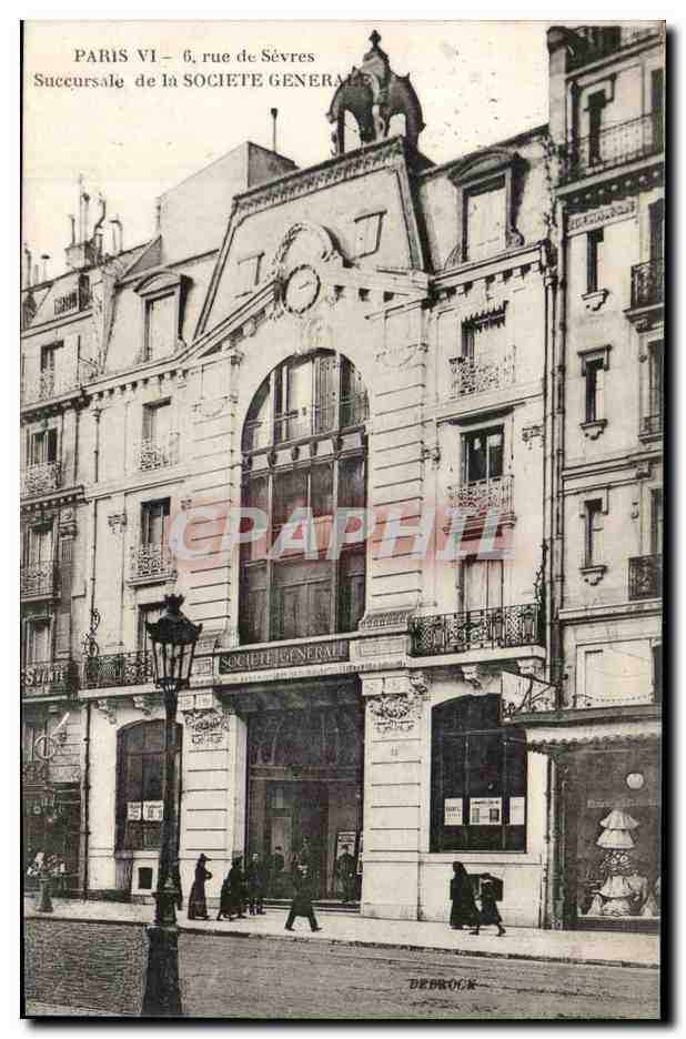 Paris CPA 6 rue de Sevres Succursale de la Societe Generale