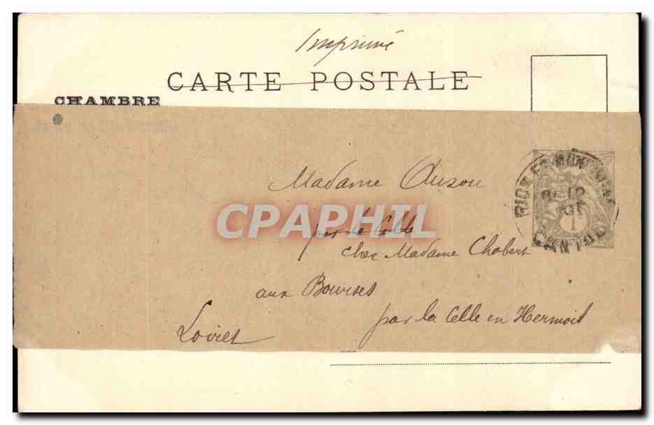 Paris CPA Chambre des deputes BilbiothequeLa drachme du tribut (library) — Rückseite