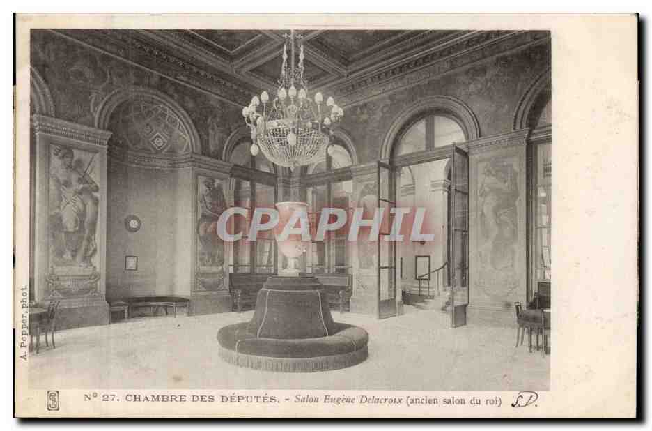 Paris CPA Chambre des deputes Salon Eugene Delacroix (ancien salon du roi)