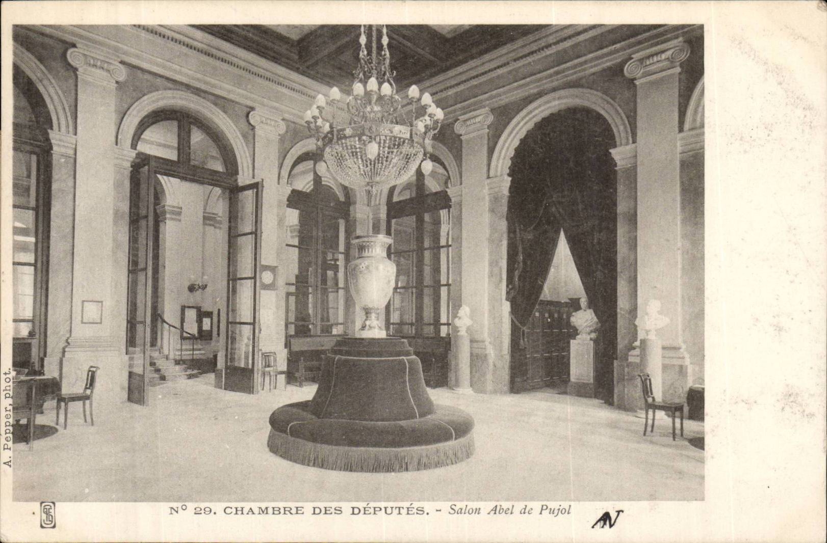 Paris CPA Chambre des deputes Salon Abel de Pujol