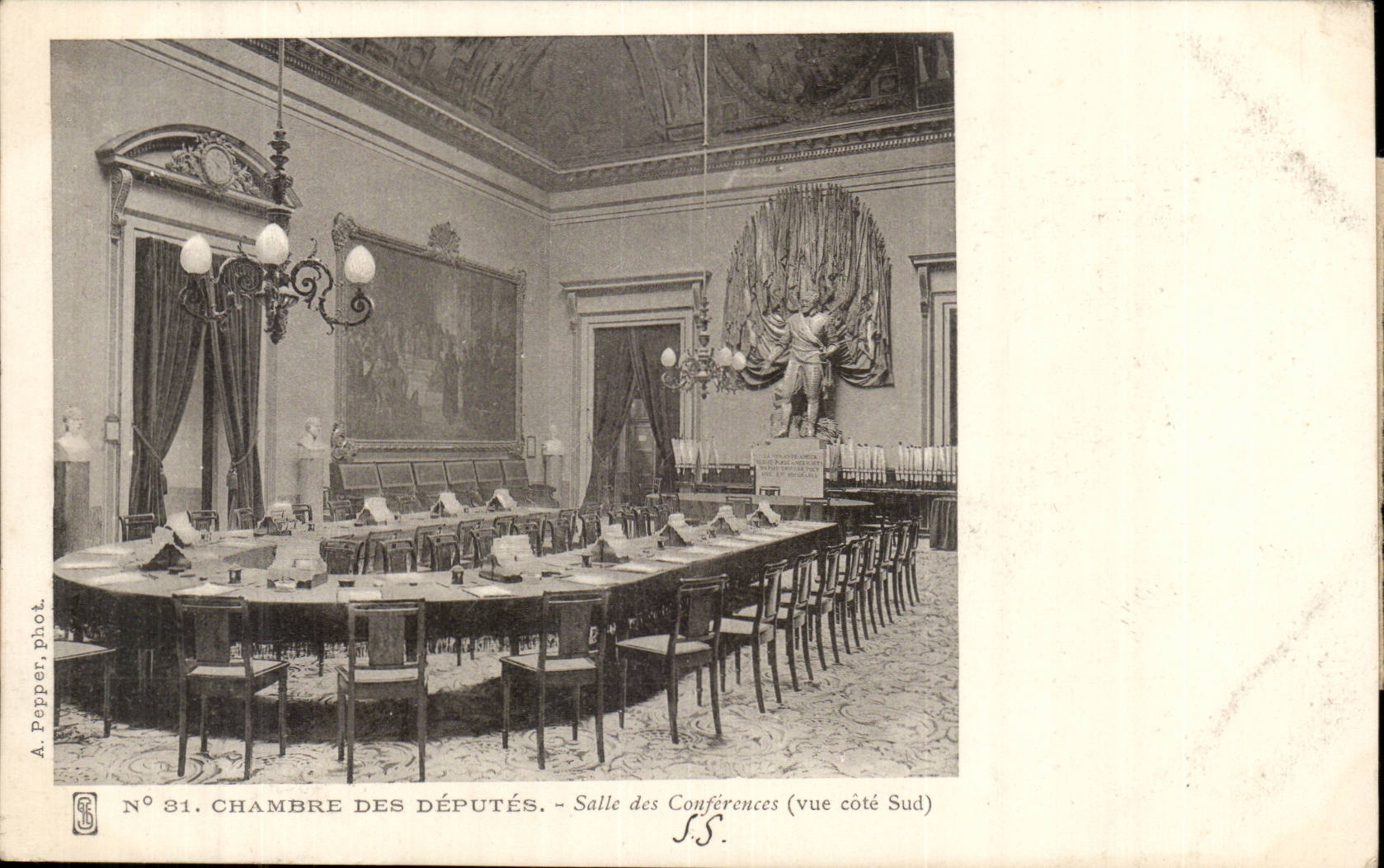 Paris CPA Chambre des deputes Salle des Conferences (vue cote sud)