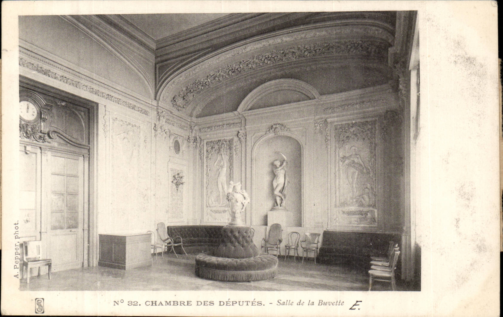Paris CPA Chambre des deputes Salle de la buvette