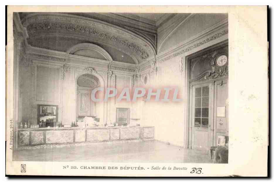 Paris CPA Chambre des deputes Salle de la buvette