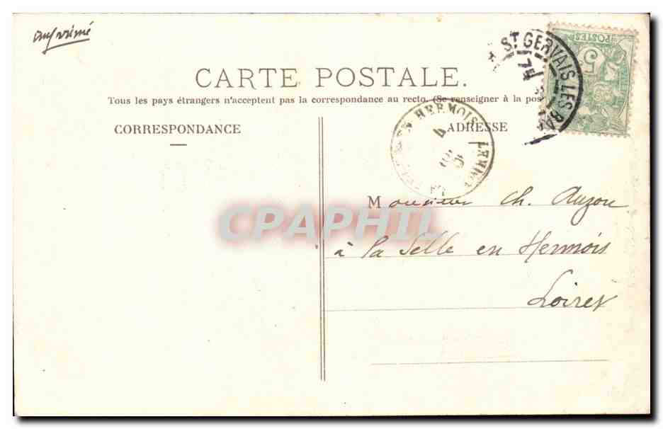 Paris CPA Patronage Olier  — Rückseite