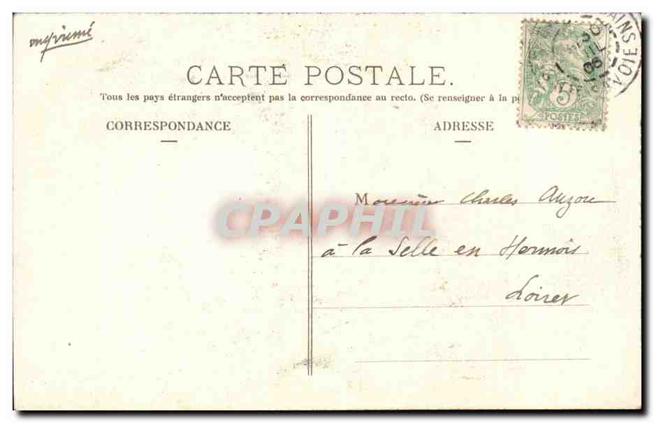 Paris CPA Patronage Olier Bureau du directeur — Verso