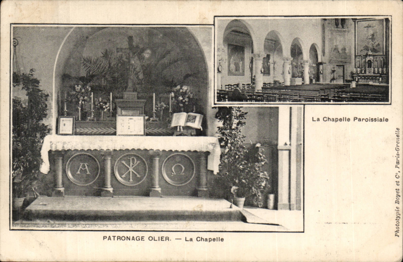 Paris CPA Patronage Olier la chapelle