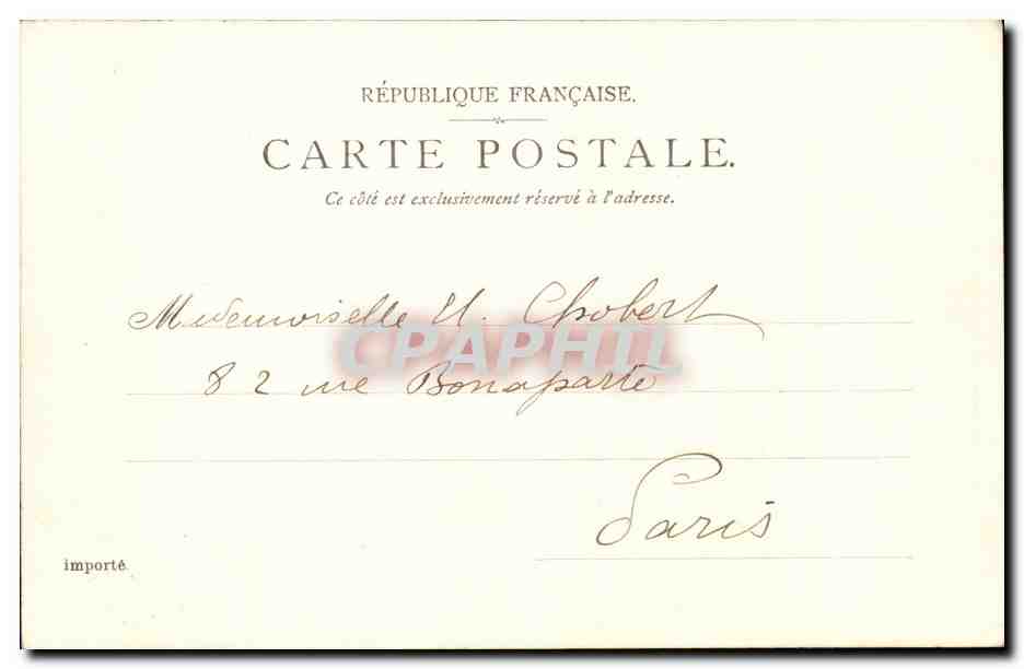 Paris CPA Le Louvre et le jardin du Carrousel — Verso
