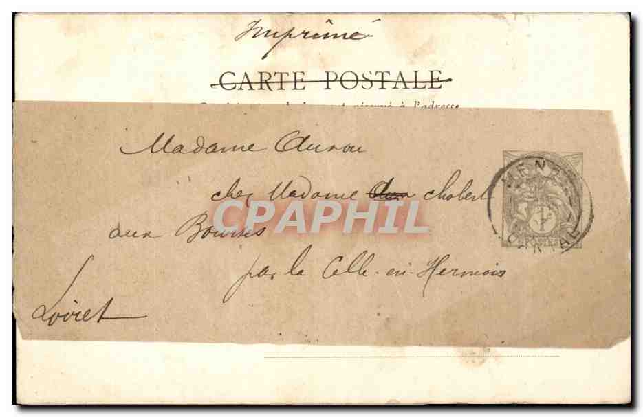 Martinique Saint Pierre CPA La riviere Roxelane — Rückseite