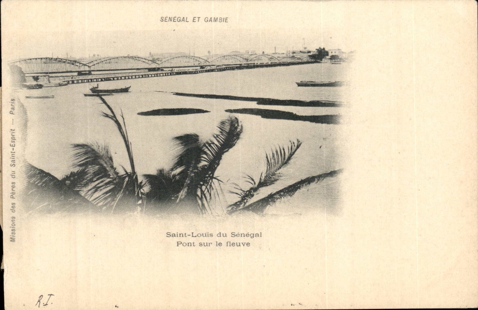 Senegal CPA Saint Louis Pont sur le fleuve Senegal et Gambie