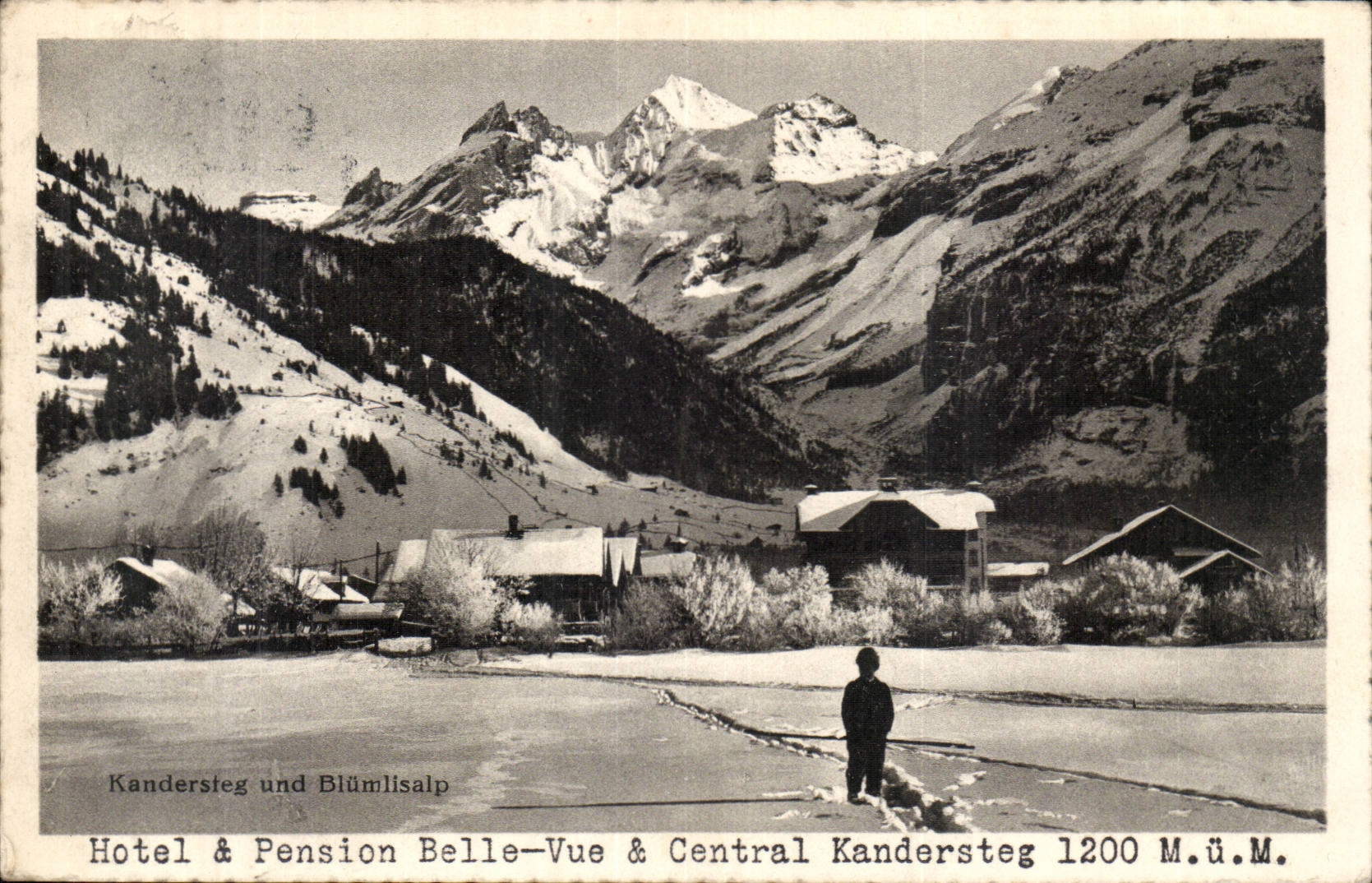 Suisse CPA Hotel et pension Belle Vue et central Kandersteg 1200m