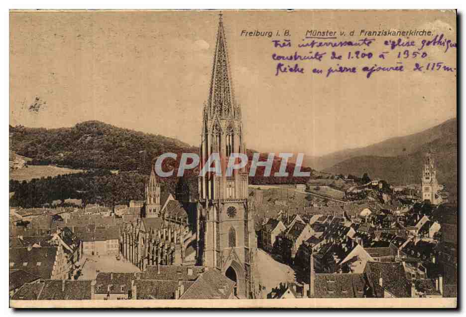 Allemagne Freiburg CPA Munster v d Franziskanerkirche
