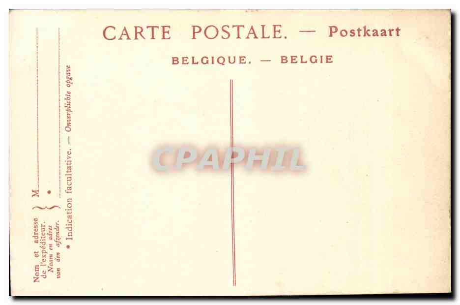 Belgie Belgique Bruxelles CPA Le palais de la Nation — Rückseite