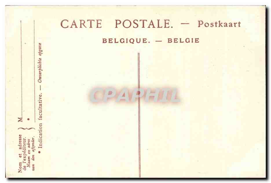 Belgie Belgique Bruxelles CPA La maison du roi (marche) — Rückseite