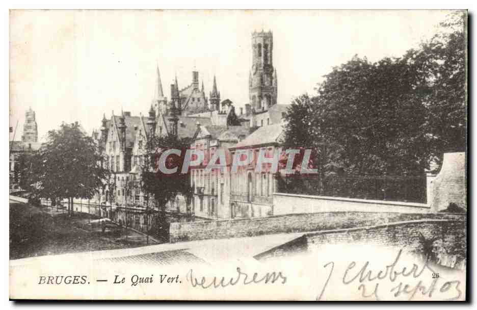 Belgie Belgique Bruges CPA Le quai vert