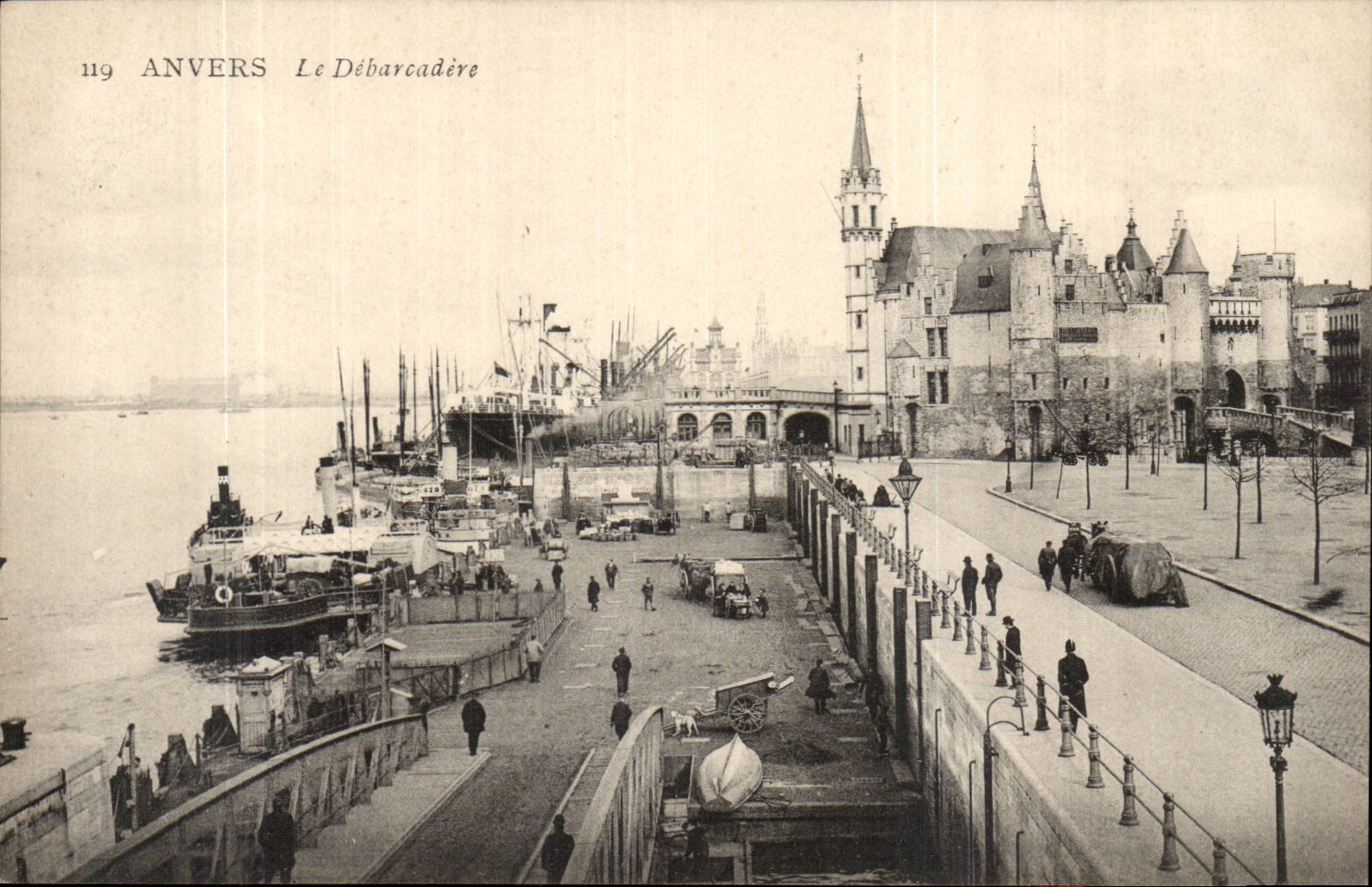Belgie Belgique Anvers CPA Le debarcadere