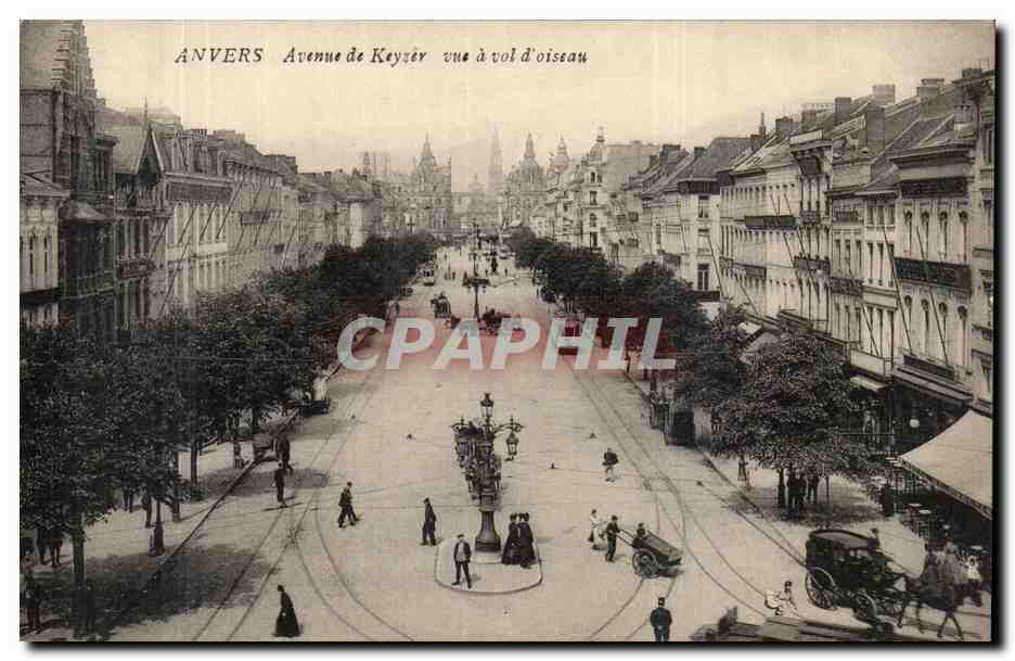 Belgie Belgique Anvers CPA Avenue de Keyser vue a vol d'oiseau