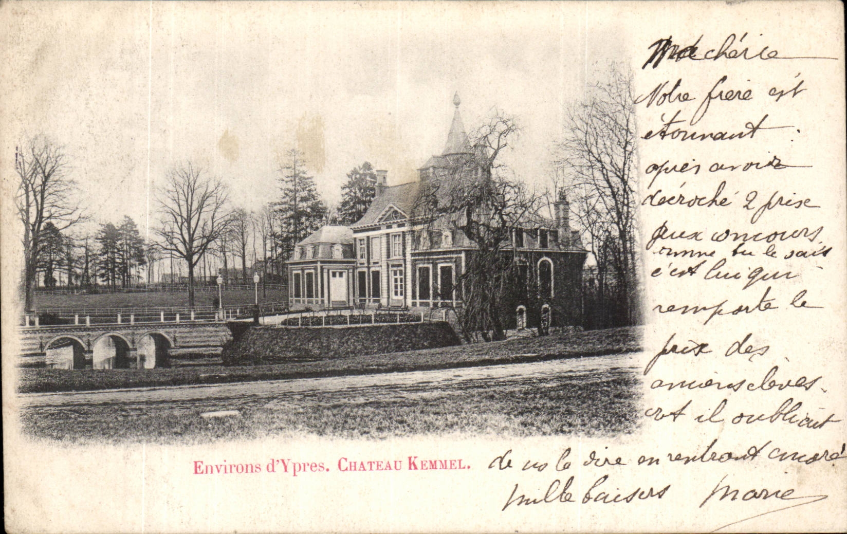Belgie Belgique Environs d'Ypres CPA Chateau Kemmel