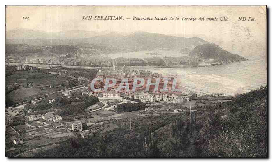 Spain Espana Espagne San Sebastian CPA Panorama Sacadi de la Terraza del monte ulia