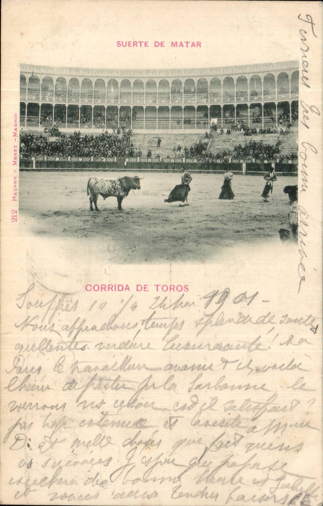 Corrida de toros — Madrid — Hausset y Menet, n° 212