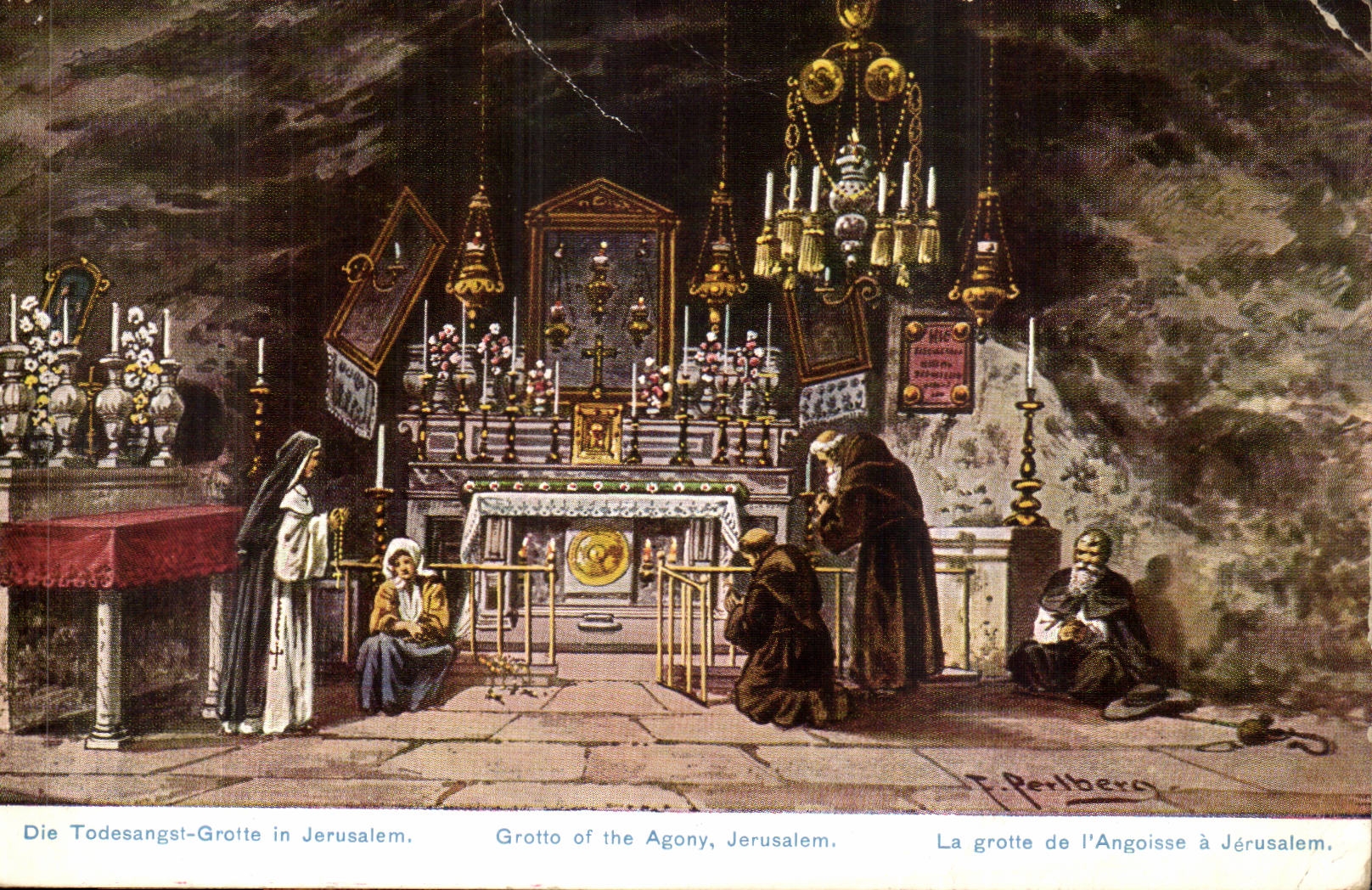 La grotte de l'Angoisse à Jérusalem — P. Perlberg — Série 765