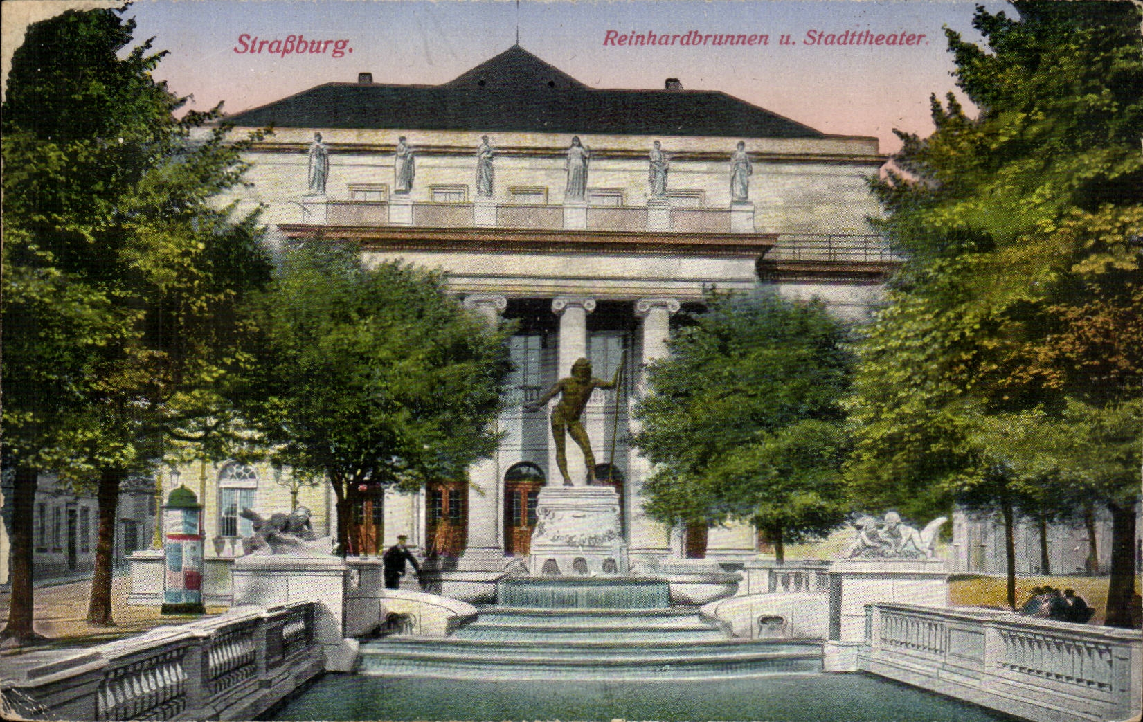 CPA Strassburg Reinhardbrunne a Stadttheater