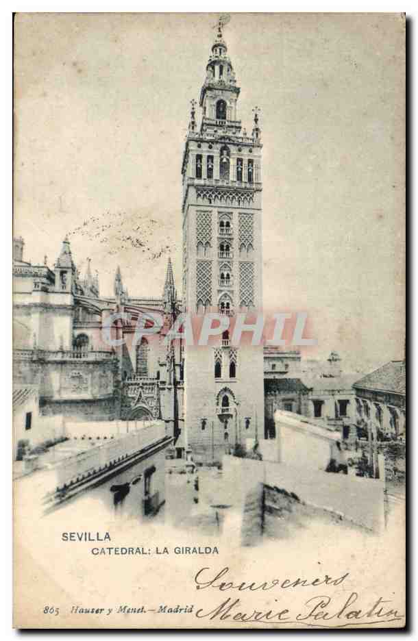 CPA Espagne Espana Sevilla Catedral La Giralda