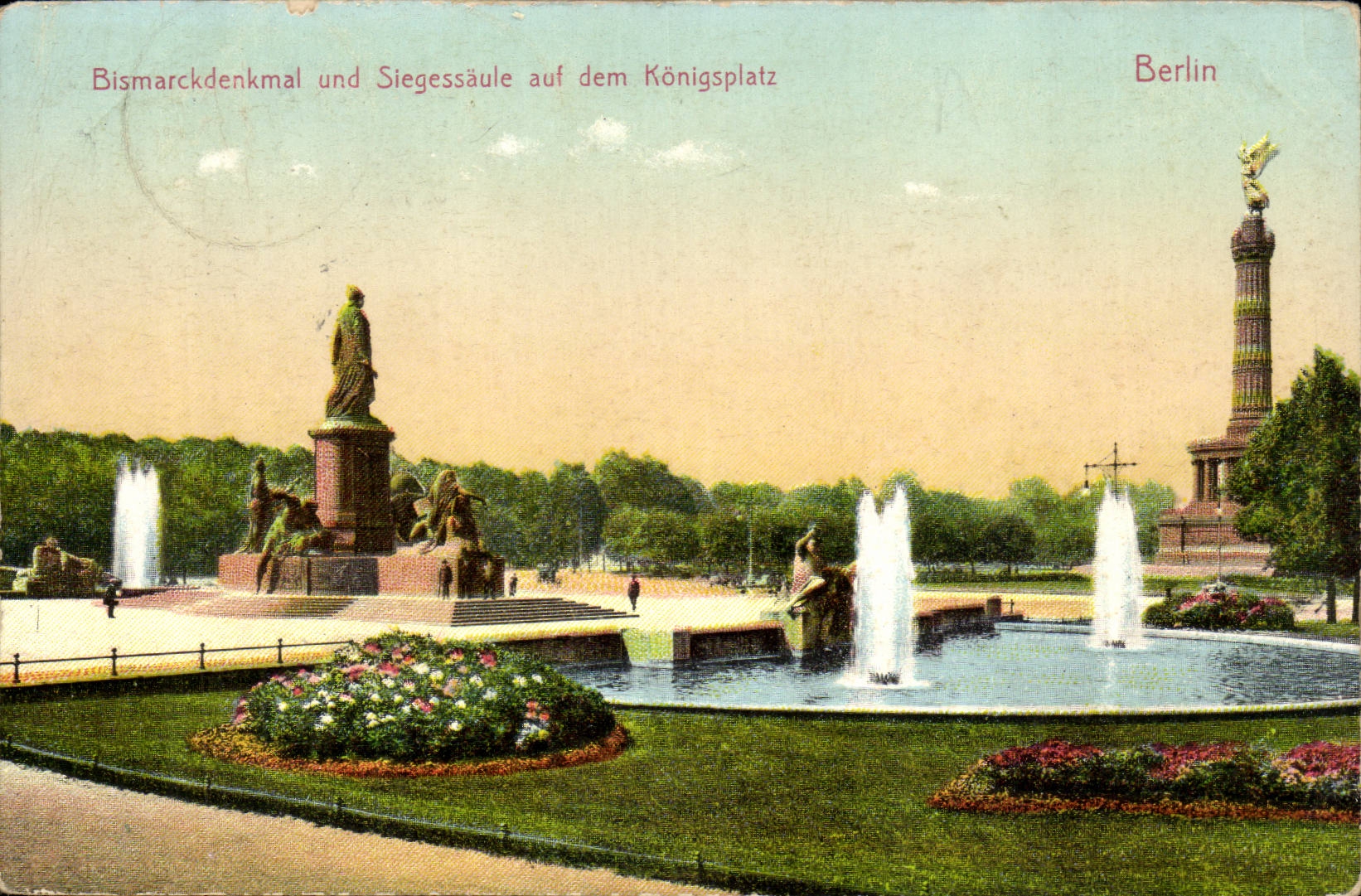 Bismarckdenkmal und Siegessäule auf dem Königsplatz — Berlin — éditeur non visible