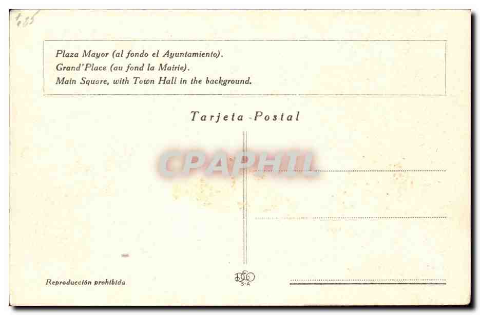 Espagne Espana Spain Barcelona CPA Exposicion internacional de Barcelona — Rückseite