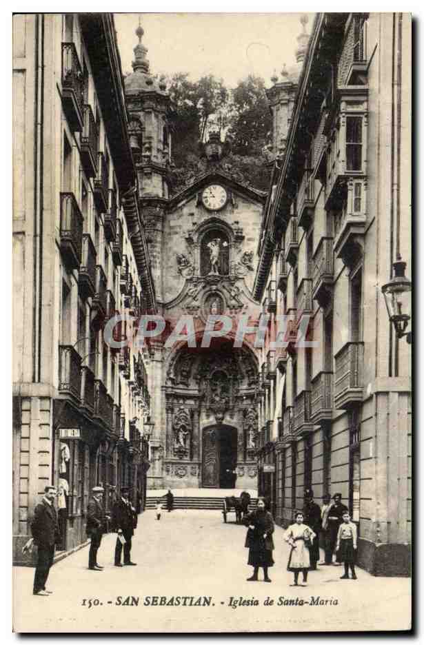 Espagne Espana Spain San Sebastian CPA Iglesia de SAnta Maria 
