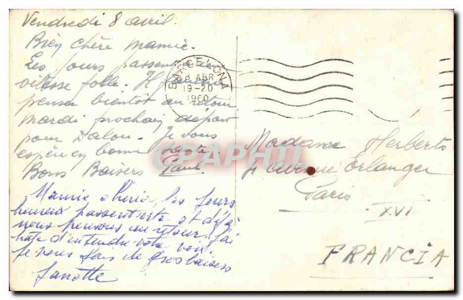 Espagne Spain Espana Montserrat CPA Nieblas bajas rodeando el Monasterio — Rückseite