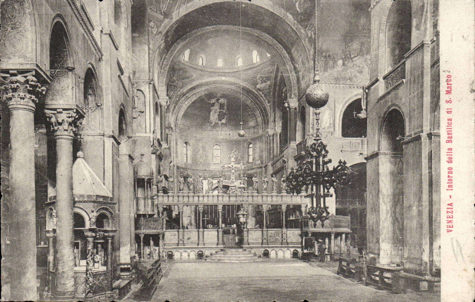 Italie Italia Venezia CPA Interno della basilica di S MArco