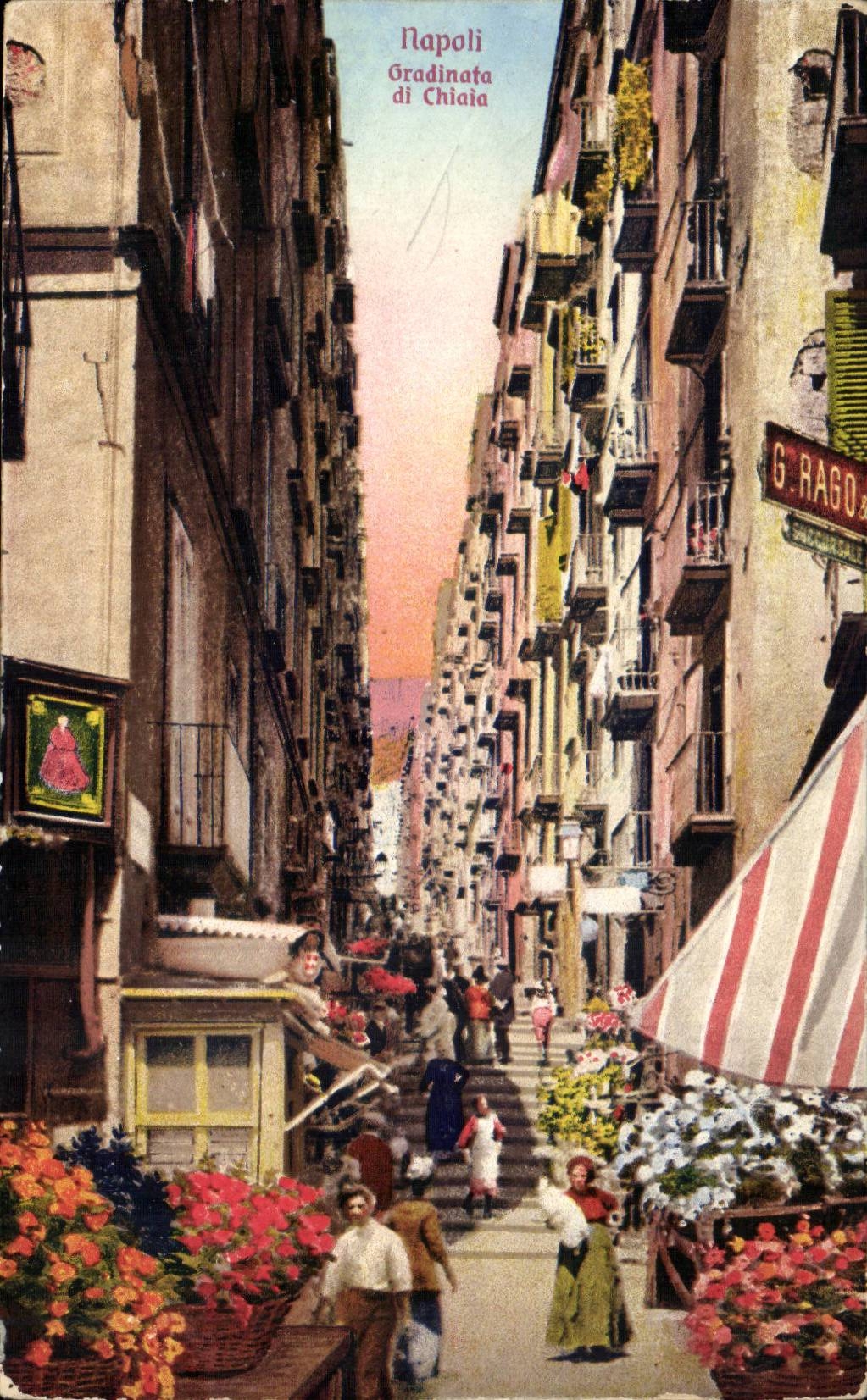 Italie Italia CPA Napoli CPA Gradinata di Chiala
