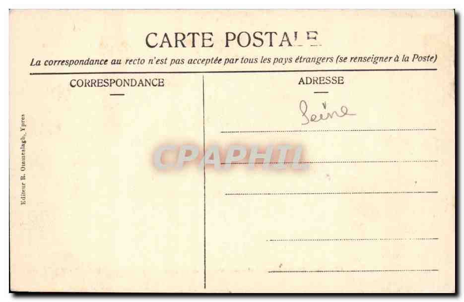 Ypres. Cathédrale St. Martin, Stalles de Choeur — Éditeur B. Onnneelaghi, Ypres — Verso