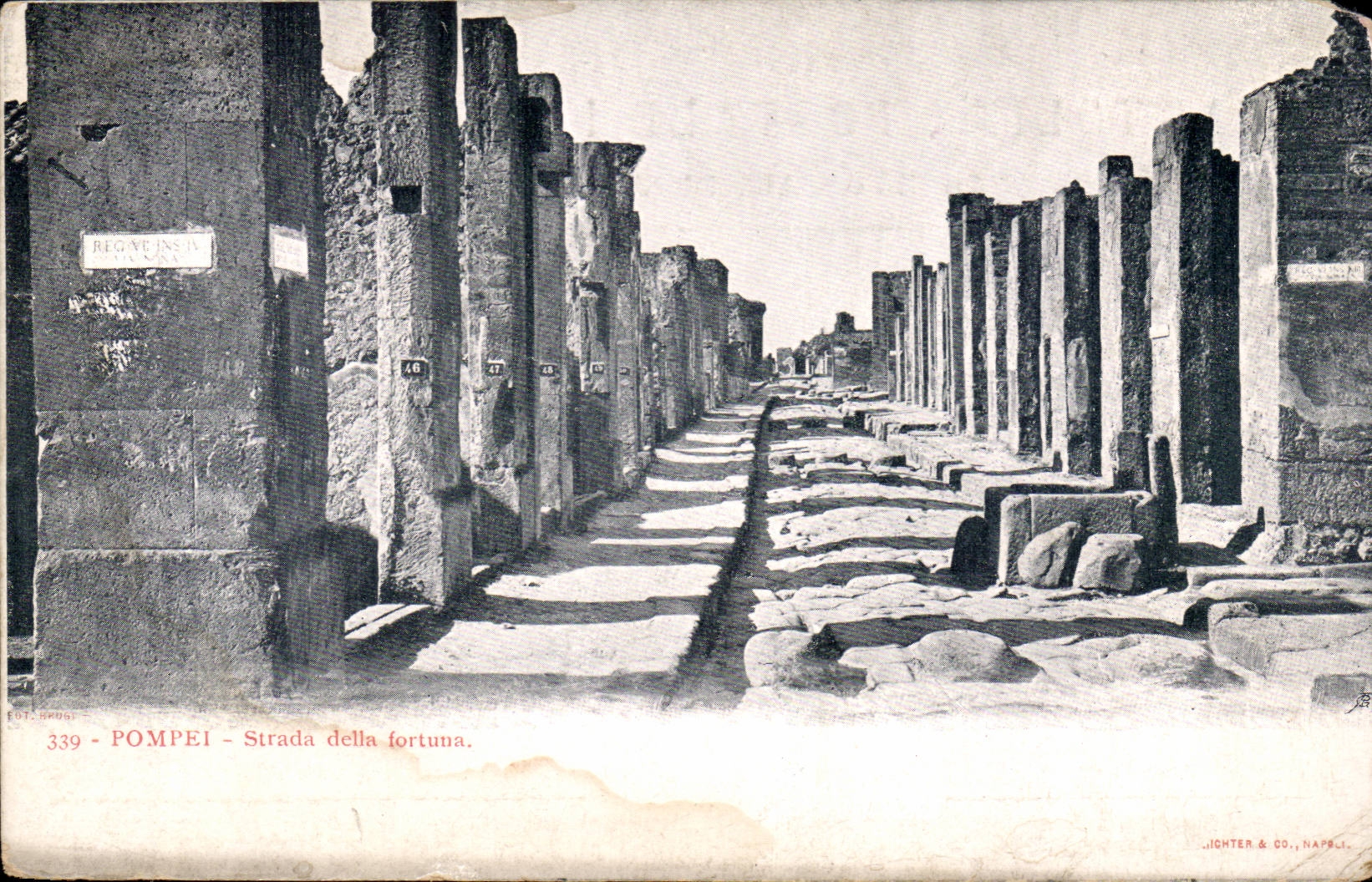 Italie Pompei CPA Strada della fortuna