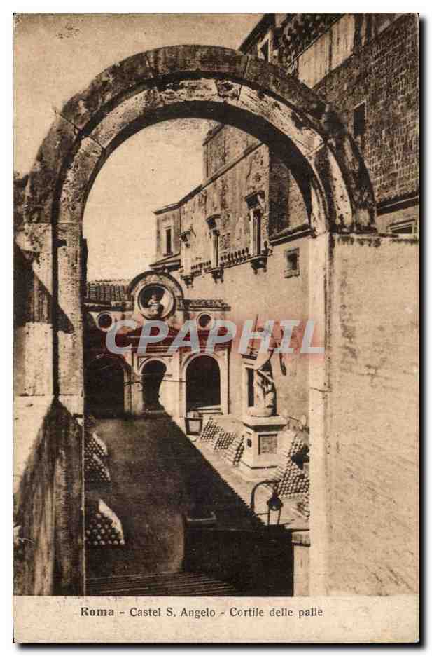 Italie Italia Roma CPA Castel S Angelo Cortile delle palle