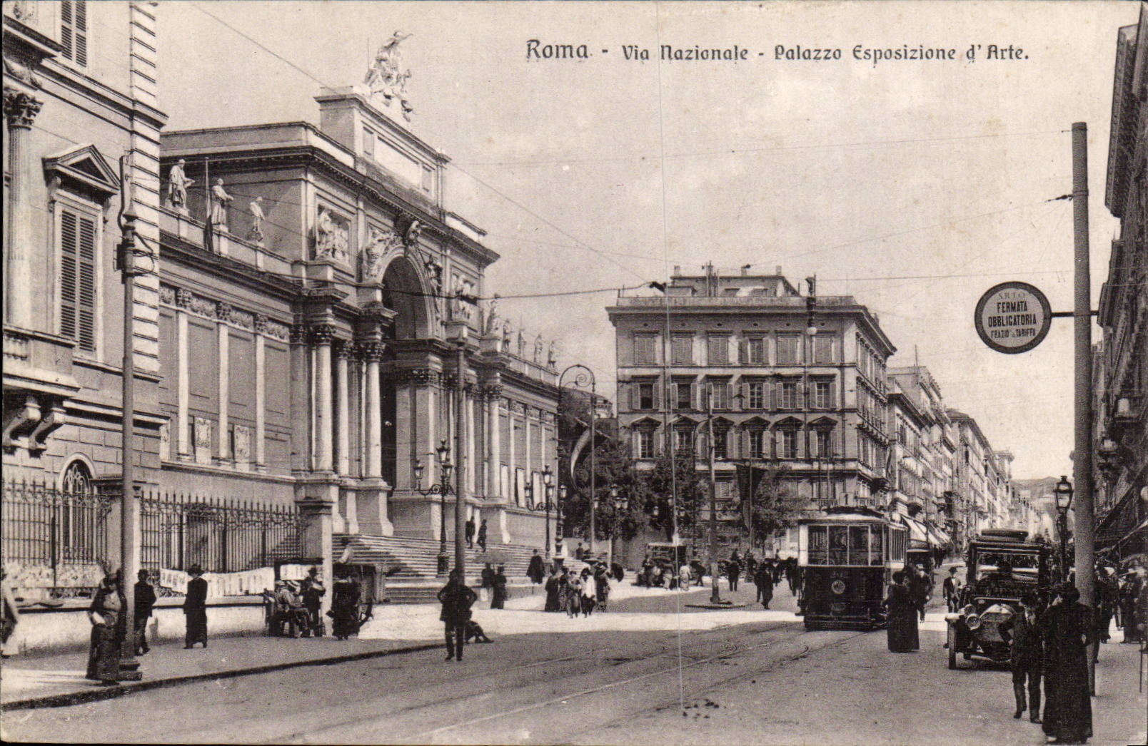 Italie Italia Roma CPA Via Nazionale Esposizione d'Arte